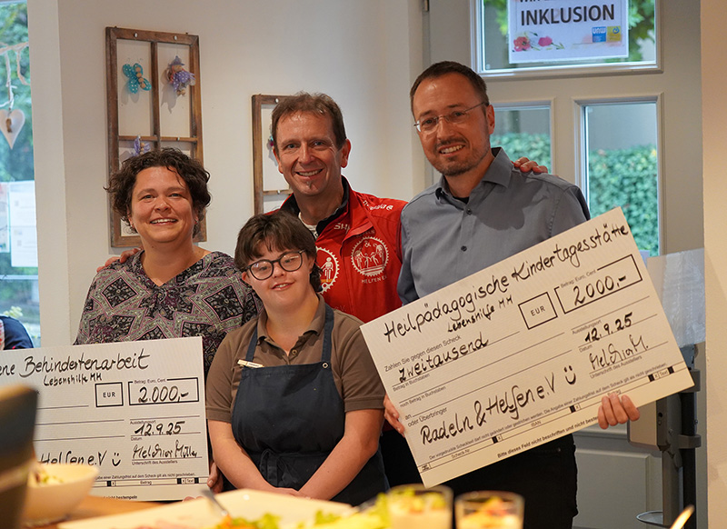Radeln und helfen